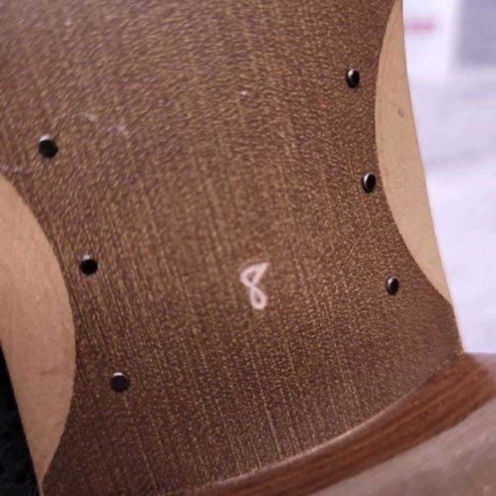 Sam Edelman Paula Suede Perforated Heeled Ankle Boot Black Women's sz 8 - Picture 7 of 8